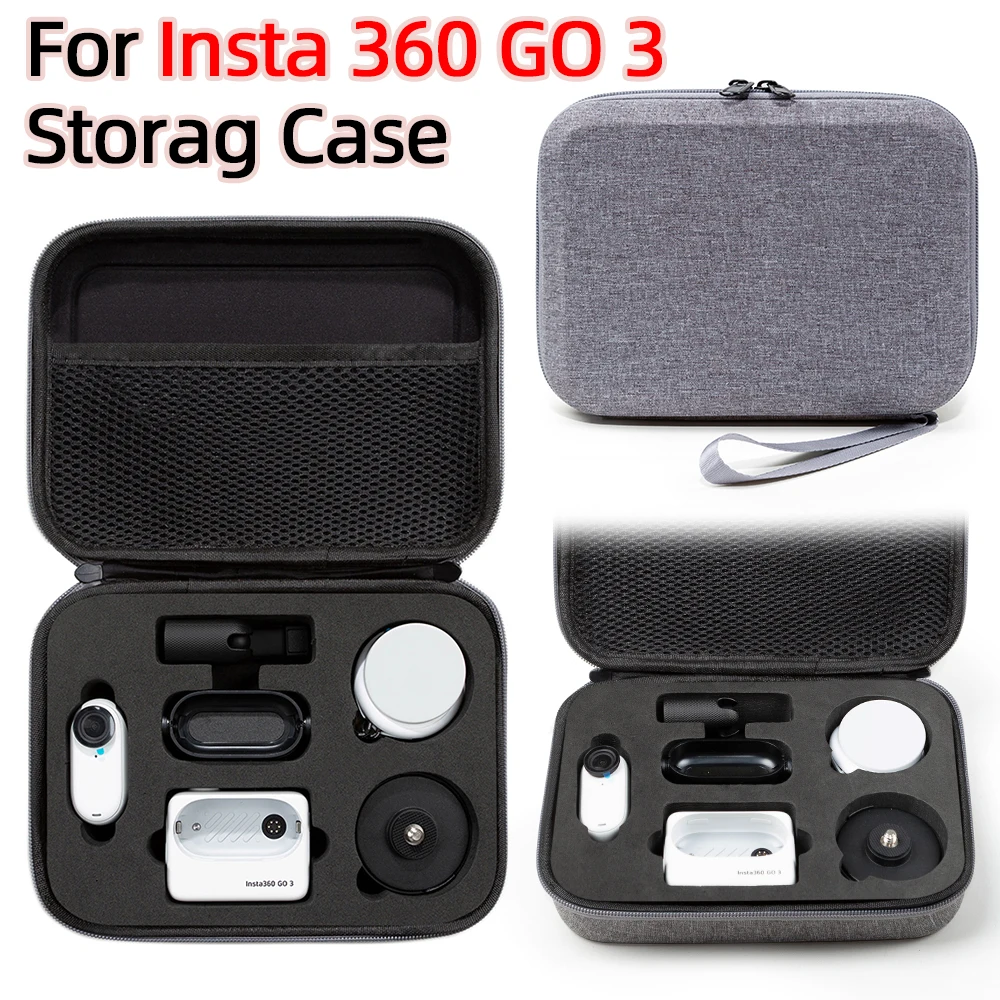 Bolsa de almacenamiento para Insta360 GO 3S, estuche de transporte integrado, caja de protección de apertura de molde preciso para Insta360 Go 3S/GO 3, accesorios