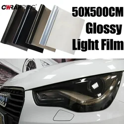 50x500cm Headlight Taillight Vinyl Wrap Smoke Black Transparent Film Light Film Foil Car Sticker Lamp Cover for Cars Accessories