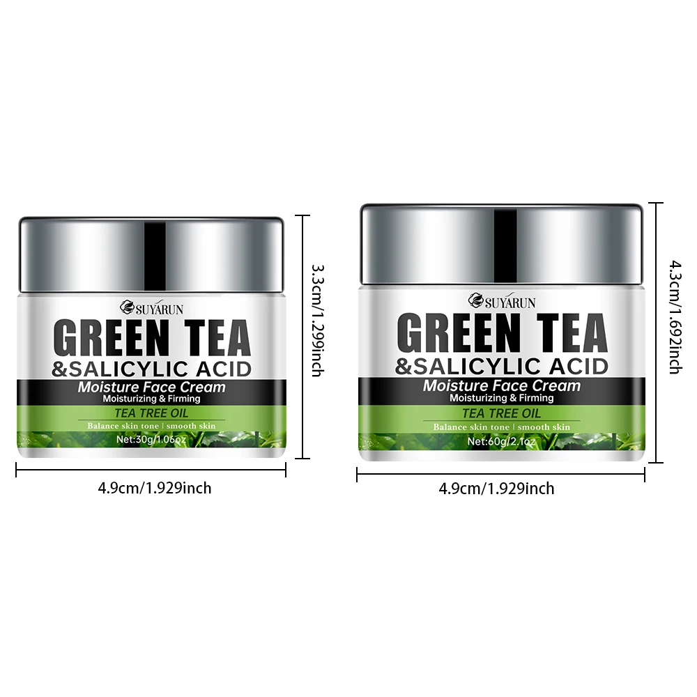 SUYARUN Pianta squalano Tè verde Camelia Crema, idratante antietà, cura naturale della pelle per pelli secche e sensibili.