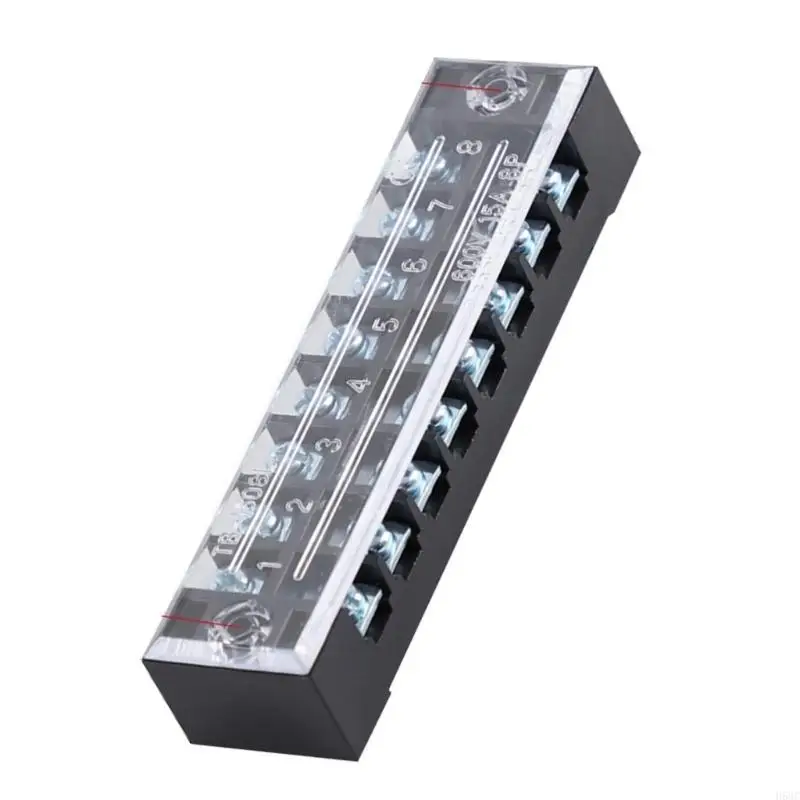 H58C 3/4/5/6/8 Position Fixed Wiring Board Electrical Barrier Terminals Panel Double Row Wire Connector Cable Barrier Block