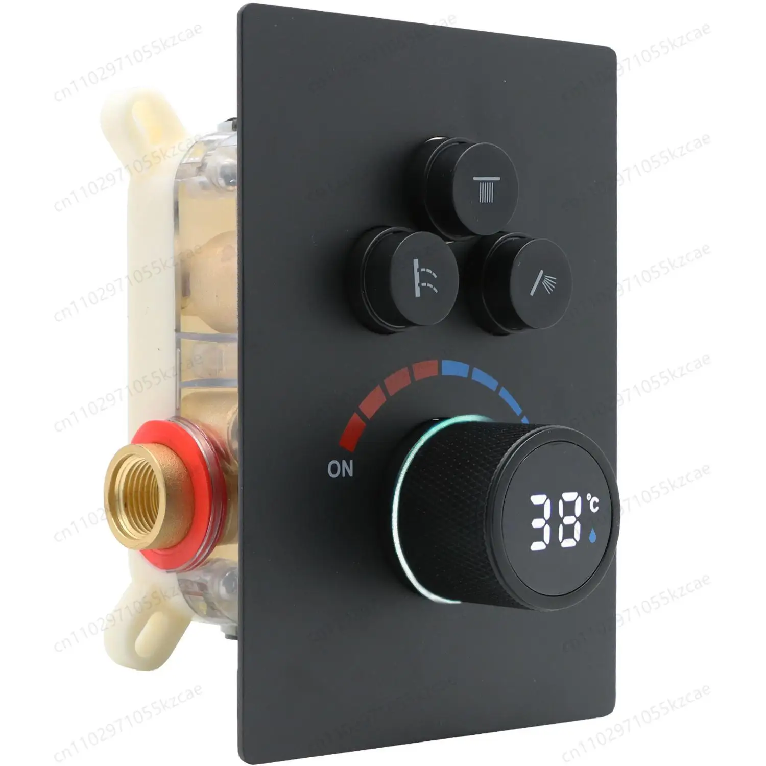 Brass Digital Concealed Shower Valve: 3-Function In-Wall Diverter with Independent Control