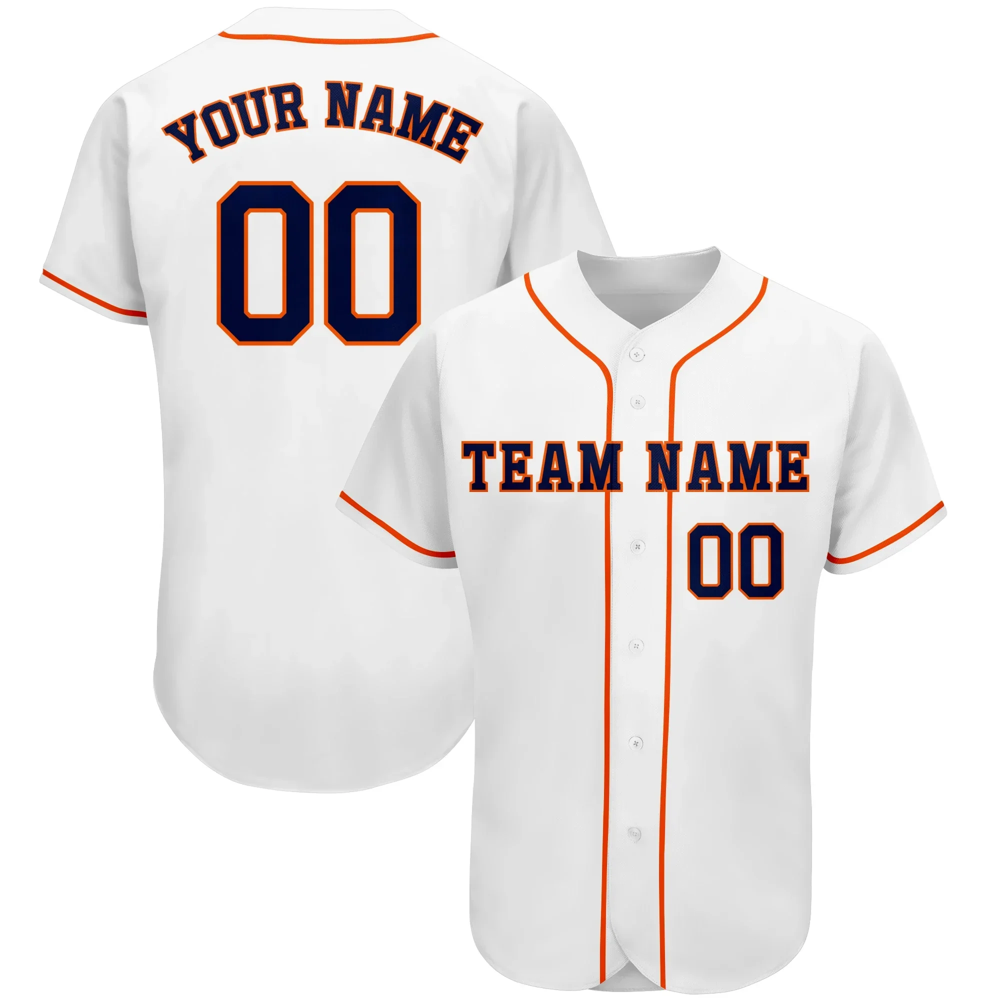 Custom Baseball Jersey Print Team Name/Number Breathable Athletic Button Down for Men/Girl/Kids Outdoors/Indoors Any Color