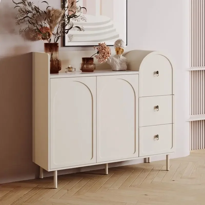 

showcase wood dining cabinet Cream wind storage cabinet Storage locker Dresser living room cabinets display cabinet display