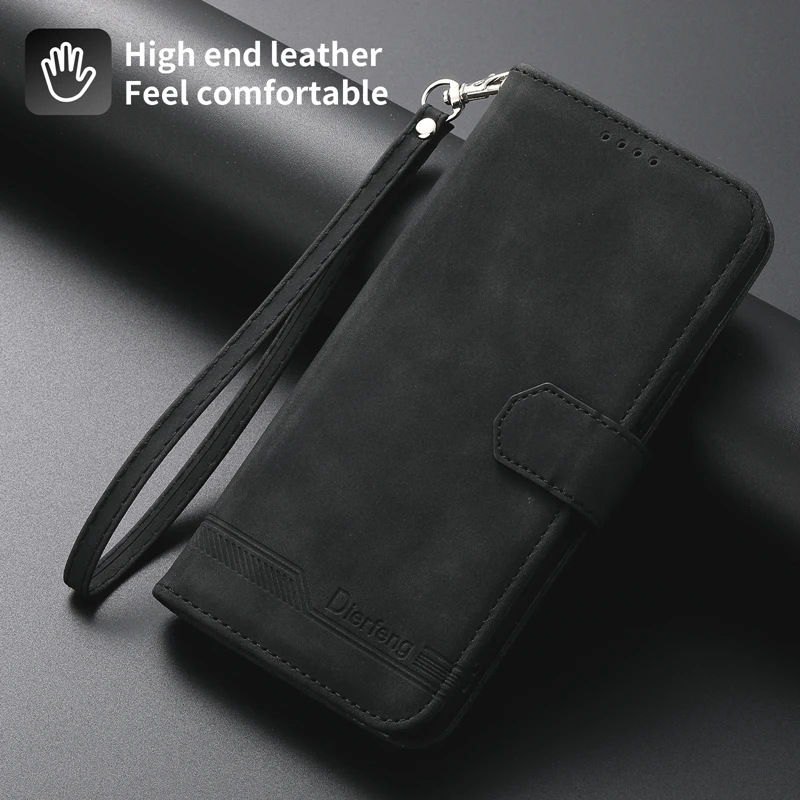 Custodia Portafoglio In Pelle Per Xiaomi Redmi Note 10 Pro - Cover A Libro Con Slot E Supporto (Nero) - copertina