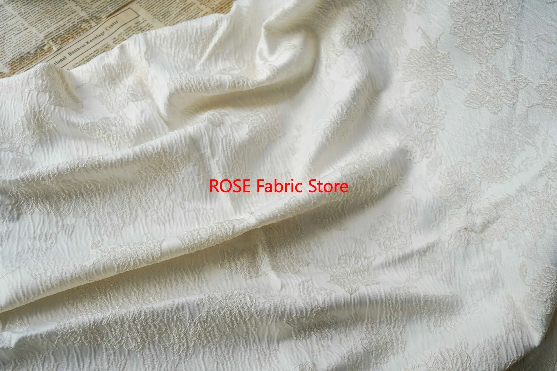Tela Jacquard teñida en relieve de 1 metro, cortina Micro elástica, vestido Cheongsam liso para mujer, tela para hacer bricolaje
