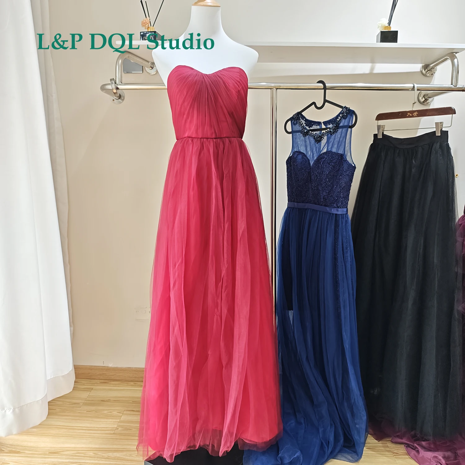 Платье подружки невесты с реальными картинками L&P DQL Studio, темно-красное, бордовое, фиолетовое, желтое, розовое свадебное платье на шнуровке с застежкой-молнией