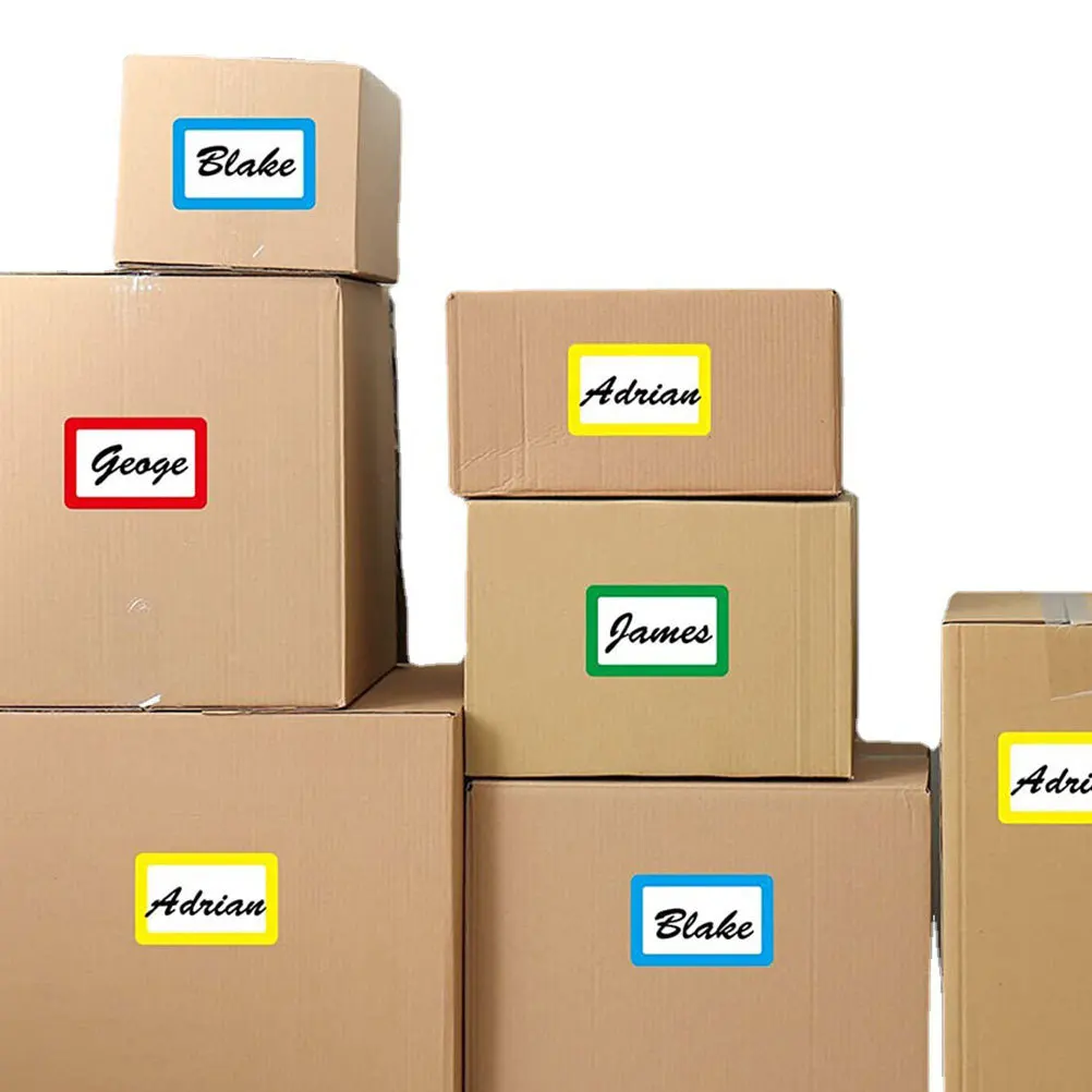 

200 шт., наклейки с именем, самоклеящиеся пустые этикетки для записи для класса, дома, офиса, школьных принадлежностей, папки с маркировкой