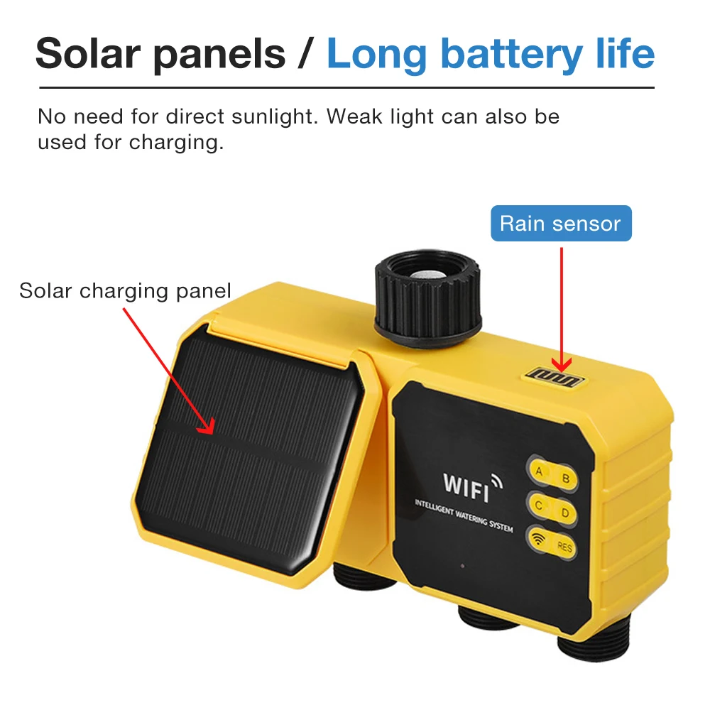 Sistema de riego automático WiFi solar para jardín y flores - imagen 5