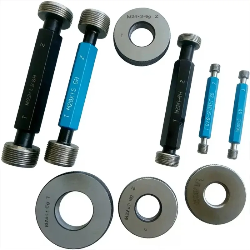 7H8H High Accuracy 0.001mm GCr15 Metal Thread Plug Gauge Double-Headed Measuring Tool Inner Outer Diameter Spot Hole