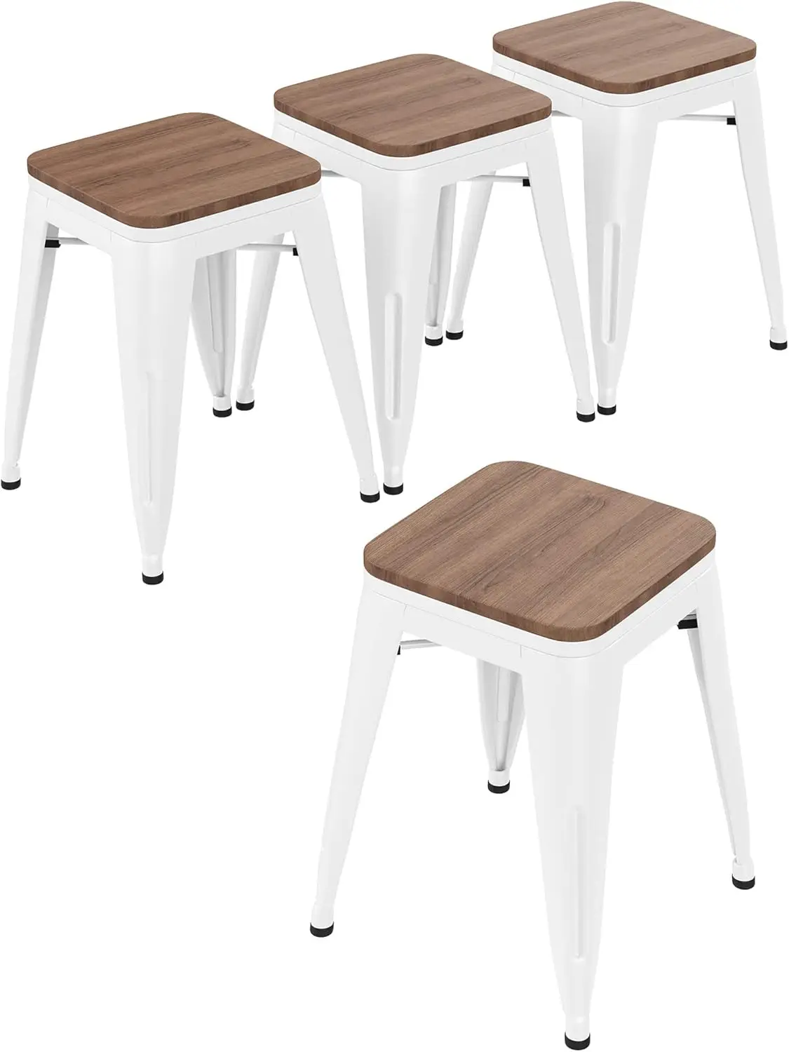 

Furniture 18 Inch Stools Metal Dining Chairs Set of 4 Stackable School Stools Short Stackable Bar Stools Classroom