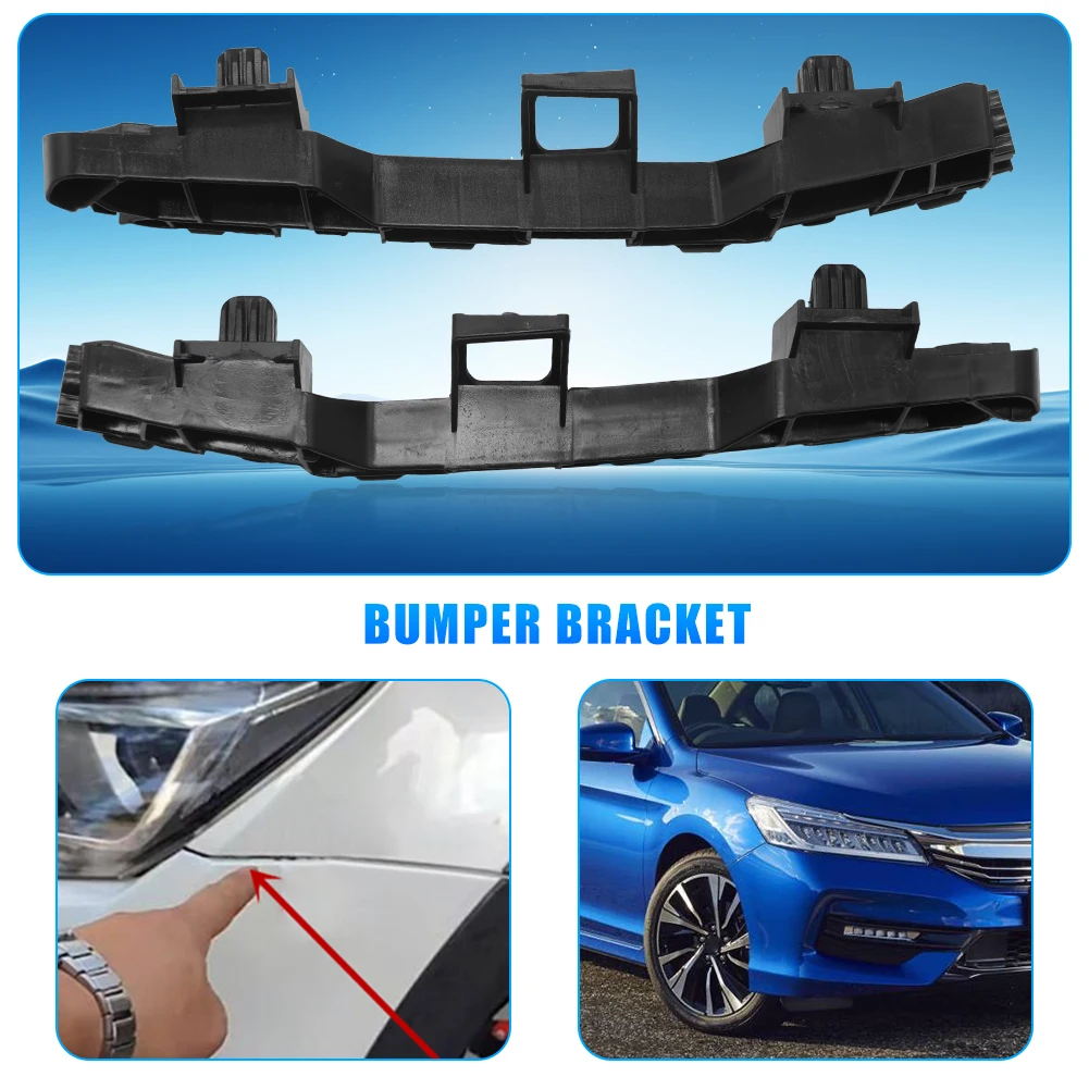 Pair Front Bumper Retainer Mounting Brackets Set For Honda Accord 2013 - 2017 71193-T2A-A01 71198-T2A-A01 71193T2AA01 71198T2AA