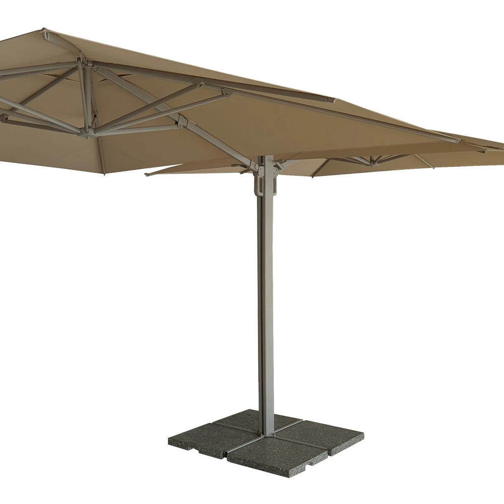 

High-end Double Patio Outdoor Cantilever Umbrella Garden Commercial Parasol for Hotel Restaurant