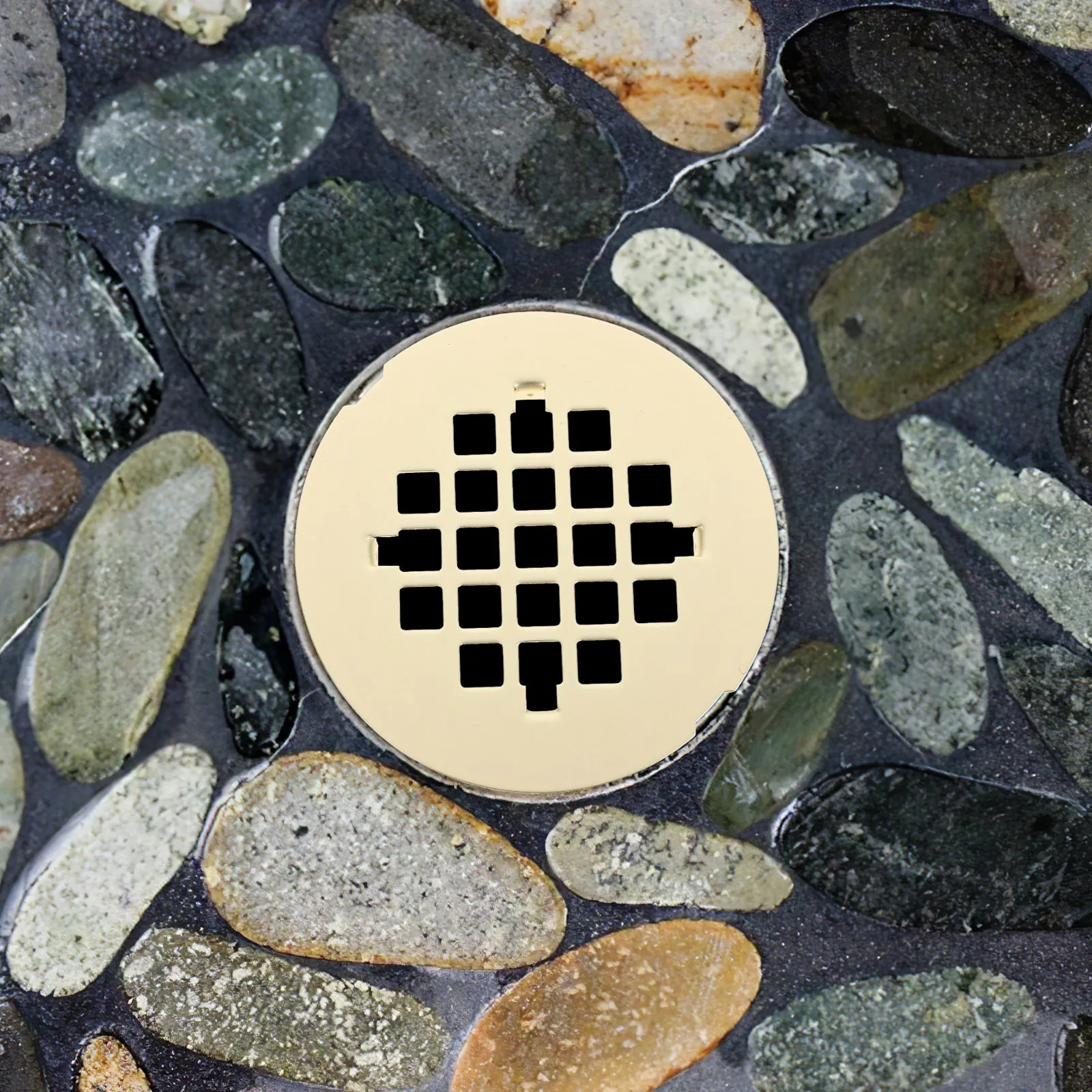 

Bathroom Shower Drain Cover Stainless Steel Round Design Universal Fit Easy Installation Convenient Cleaning Hair Debris Filter