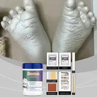 1 Set DIY Plaster Statue Hand Holding Sculpture Kits Baby Kids Handprint Keepsake Hands Casting Kit Alginate Molding Powder 2