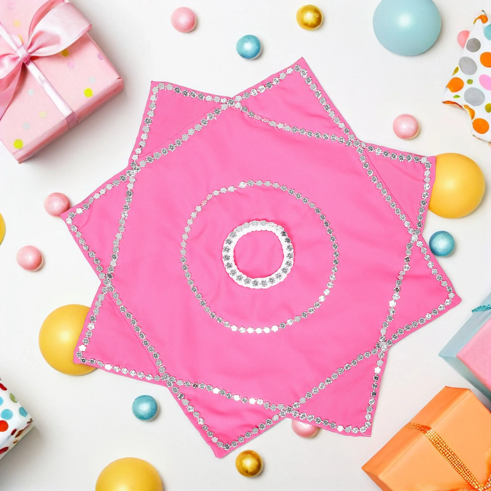 

1Pair Octagonal Folk Dance Scarves Colorful Handkerchiefs Yangko Stage Performance Carnival Party Props Supplies