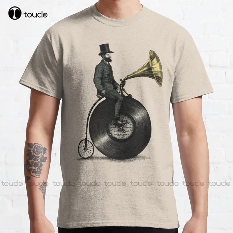 New Music Man Music Vintage Vinyl Record Classic T-Shirt Cotton Tee Shirt Kawaii Shirt Custom Aldult Teen Unisex Custom Gift