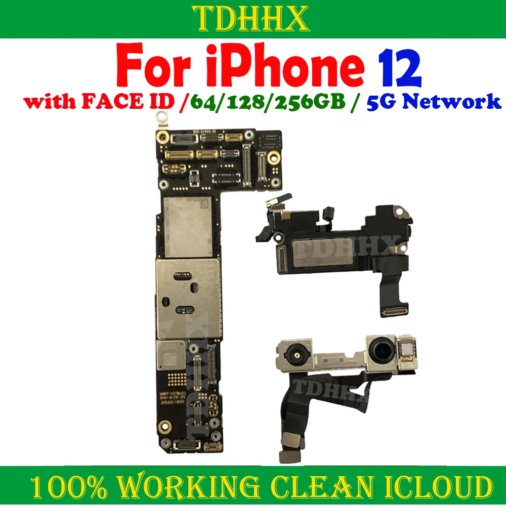 Mainboard Clean iCloud For iPhone 12 Full Working Motherboard Support iOS Update Logic Board Plate For iPhone12