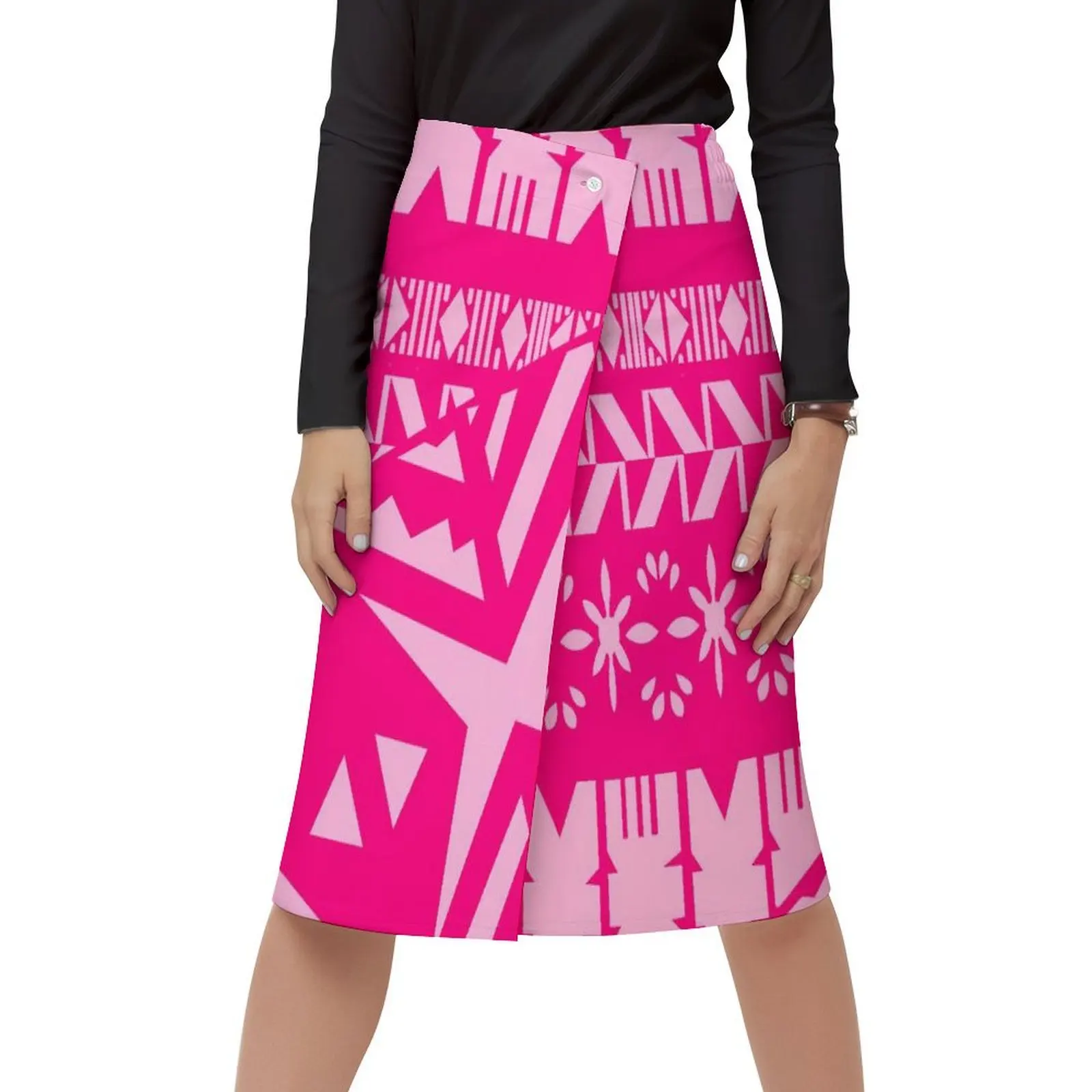 Jupes polynésiennes personnalisées pour femmes, nouveau Design, Costume de danse, robe de plage, vacances, taille haute, jupes trapèze pour femmes