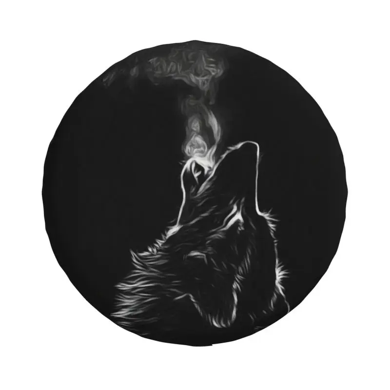 Black Wolf Spare Tire Cover for Jeep Hummer Animal SUV RV 4WD Car Wheel Protectors Accessories 14