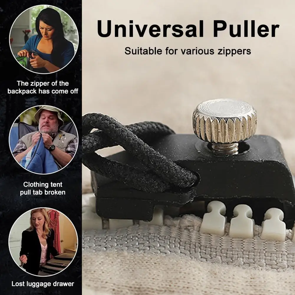 Universal Zipper Repair Kit Quick Instant Detachable Zipper Head Replacement Zipper Slider Pull for Jacket Coat Zippers Head