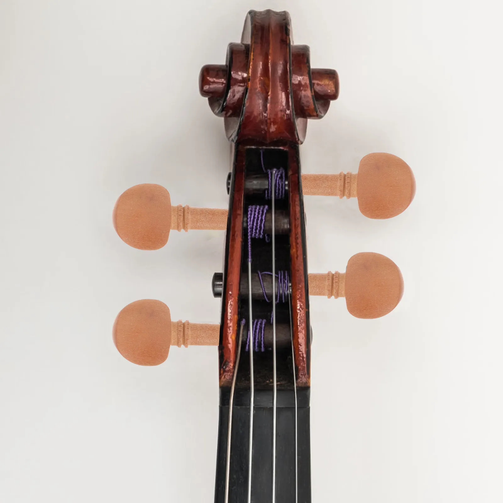4pcs Jujube Wood Violin Pegs Replacement 1/8 1/8 Violin Parts Supplies Tuning Pegs Sturdy Durable Musical Instrument Accessories