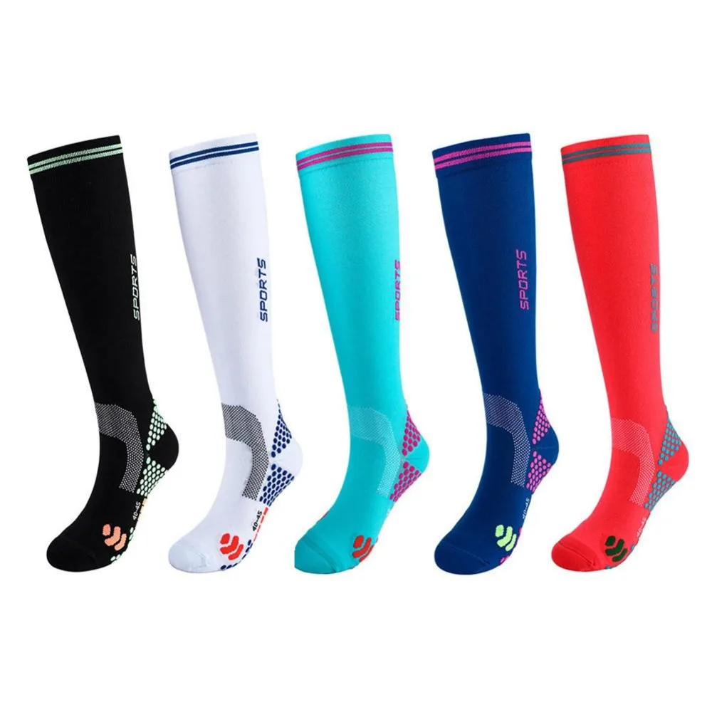 

1 Pair Sweatproof Nylon Heightening Compression Socks Antiskid Running Sports Socks Football Socks Far Infrared Booster Socks