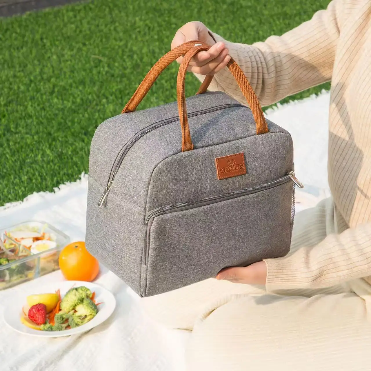 New Style Lunch Bag for Primary School Students, Insulated Bag, Lunch Box, Handbag, Bento Bag, Cooler Bag, Portable