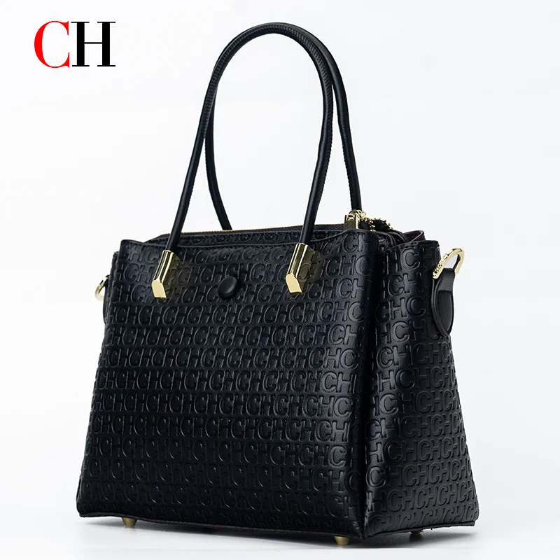 ch-large-capacity-tote-bag-women-black-embossed-leather-work-handbag-crossbody-shoulder-bag-for-office-daily