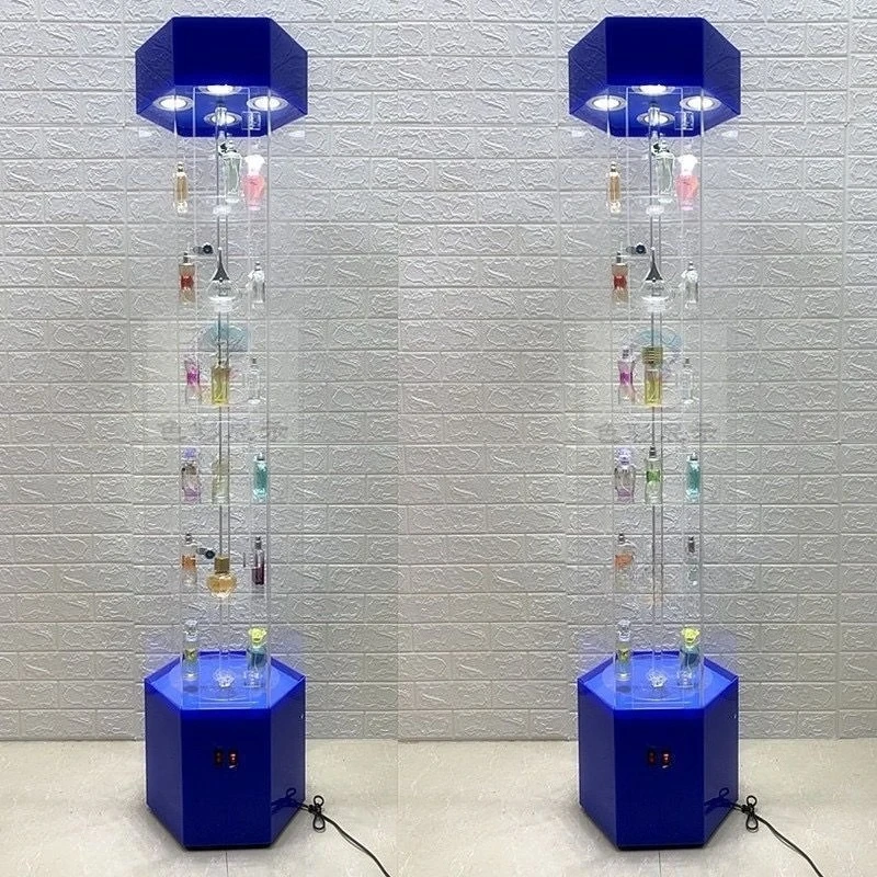Acrylic Cosmetics Transparent Display Cabinet Gifts Jewelry Perfume Watch Samples Rotary Display Stand