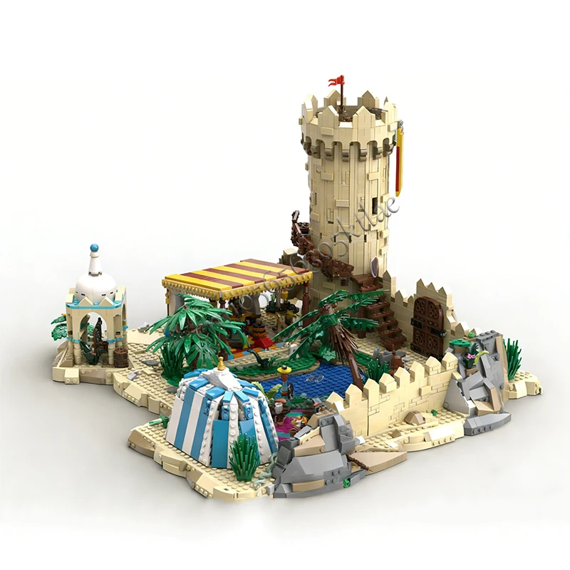 New 3142 PCS Customized MOC Medieval Castle Defense Trade Fortress Model Building DIY Blocks Bricks Assembly Toys Holiday Gifts