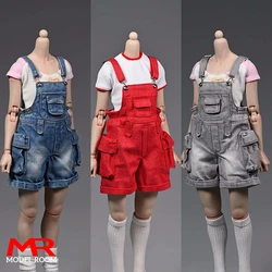 1/6 Scale Female Cowboy Workwear Overalls Shorts Clothes Model Fit 12'' Worldbox AT201 Soldier Action Figure Body Dolls