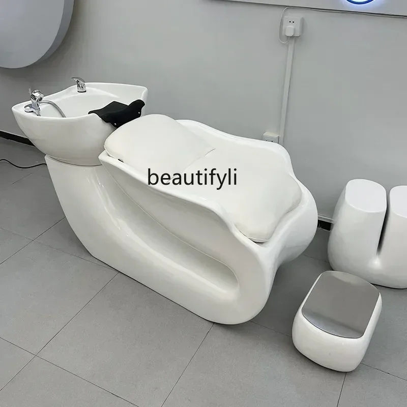 Hair Salon Shampoo Chair Water Heater Integrated Hair Salon Hair Saloon Dedicated Flushing Bed Lying Half