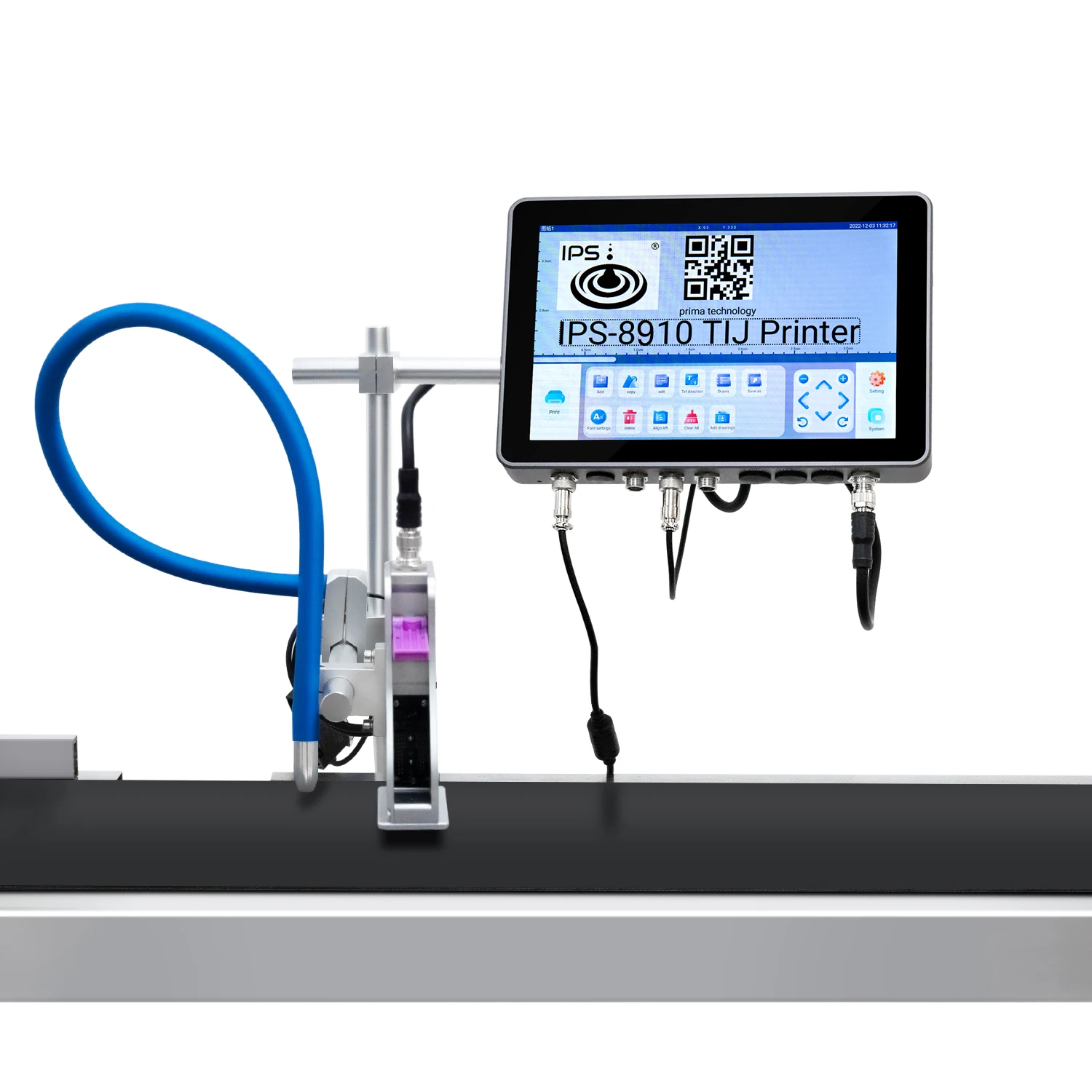 One Head TIJ Inkjet Printer 12.7mm TIJ Printer Single Head IPS-8810