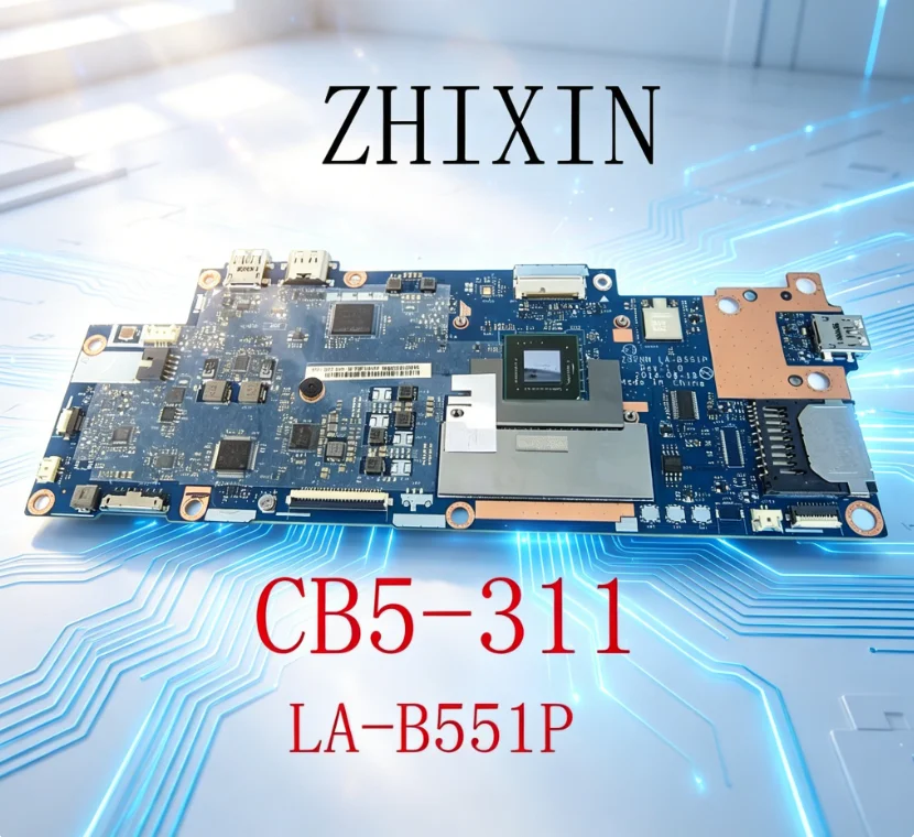 yourui For acer Chromebook 13 CB5-311 Laptop Motherboard with CPU 4GB RAM Z3ENN LA-B551P NBMPR11003 Mainboard full test