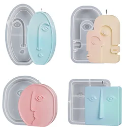 DIY Abstract Silicone Mold 3D Art Face Candle Mold Aromatherapy Soap Home Decoration Candle Production Supplies