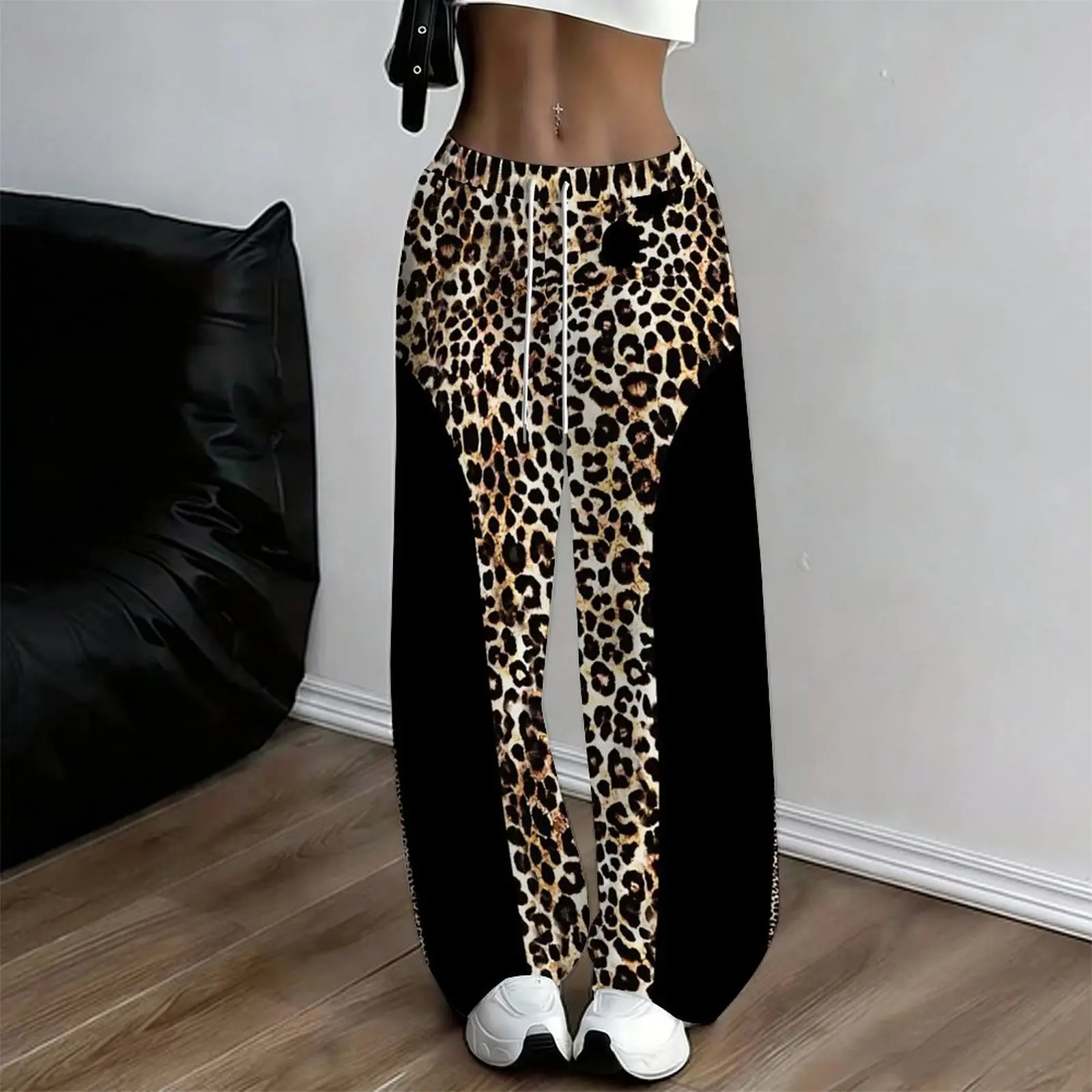Women's Autumn Winter Casual Wide Leg Pants, Fashion Everyday Commuting Trousers, Retro Loose Vacation Pants