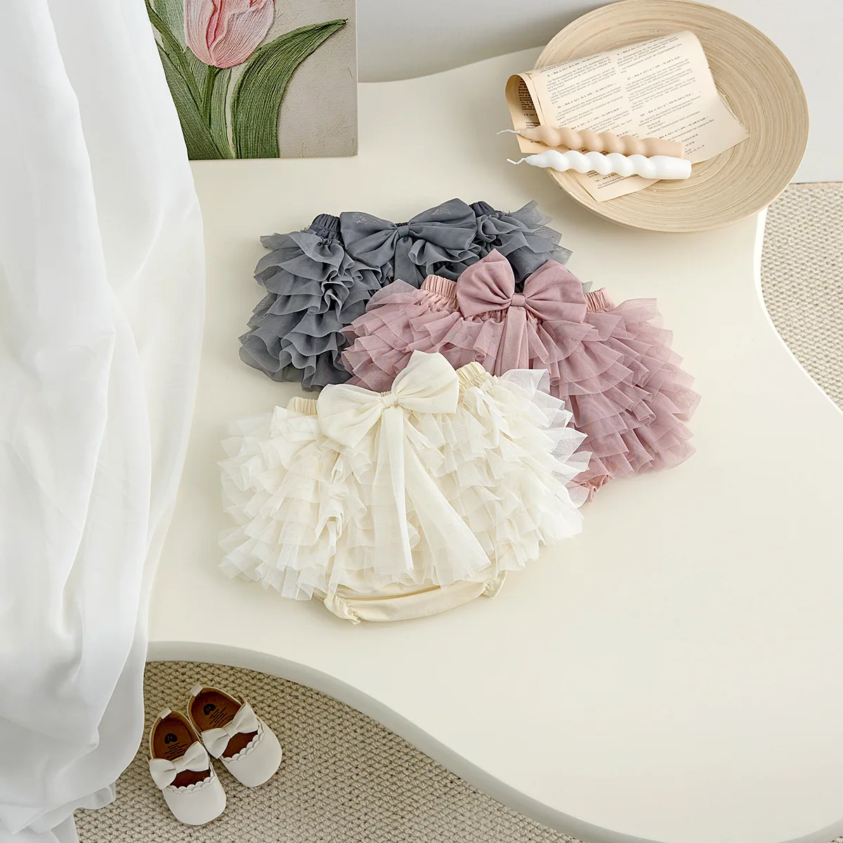 

2025 Summer Tutu Cute Puff Skirt for Girls, Baby Cake Pants, Stylish Baby Mesh Shorts