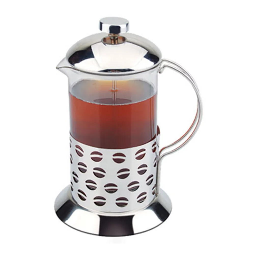 

Elegant Stainless Steel Teapot 800ml Heat Resistant Borosilicate Glass Easy to Clean Detachable Design Hot and Cold Beverages