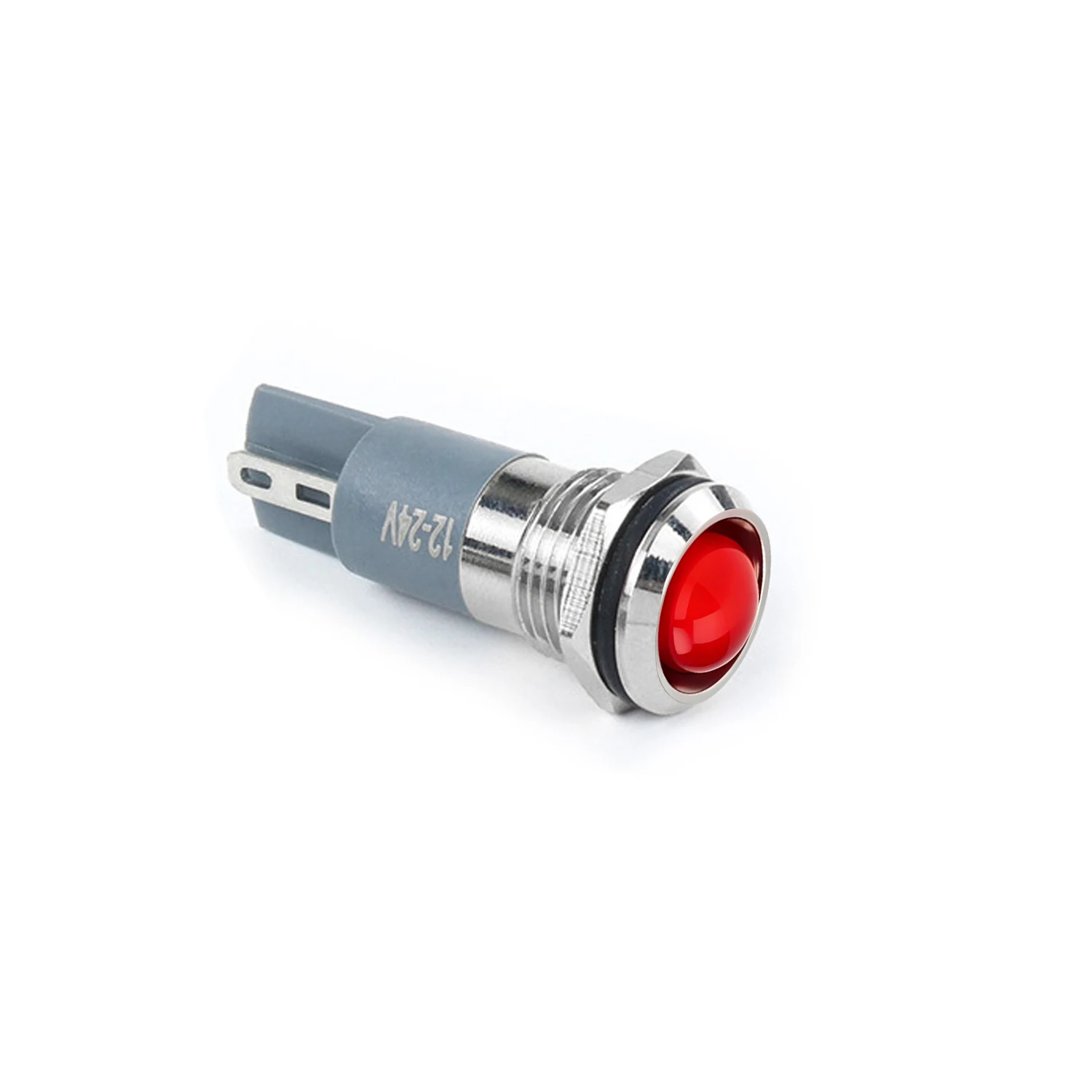 ABILKEEN 20PCS 12MM Domed Head LED Indicator Light High Brightness LED AC/DC 6V 24V 110V 220V Mini Metal Signal Pilot Lamp