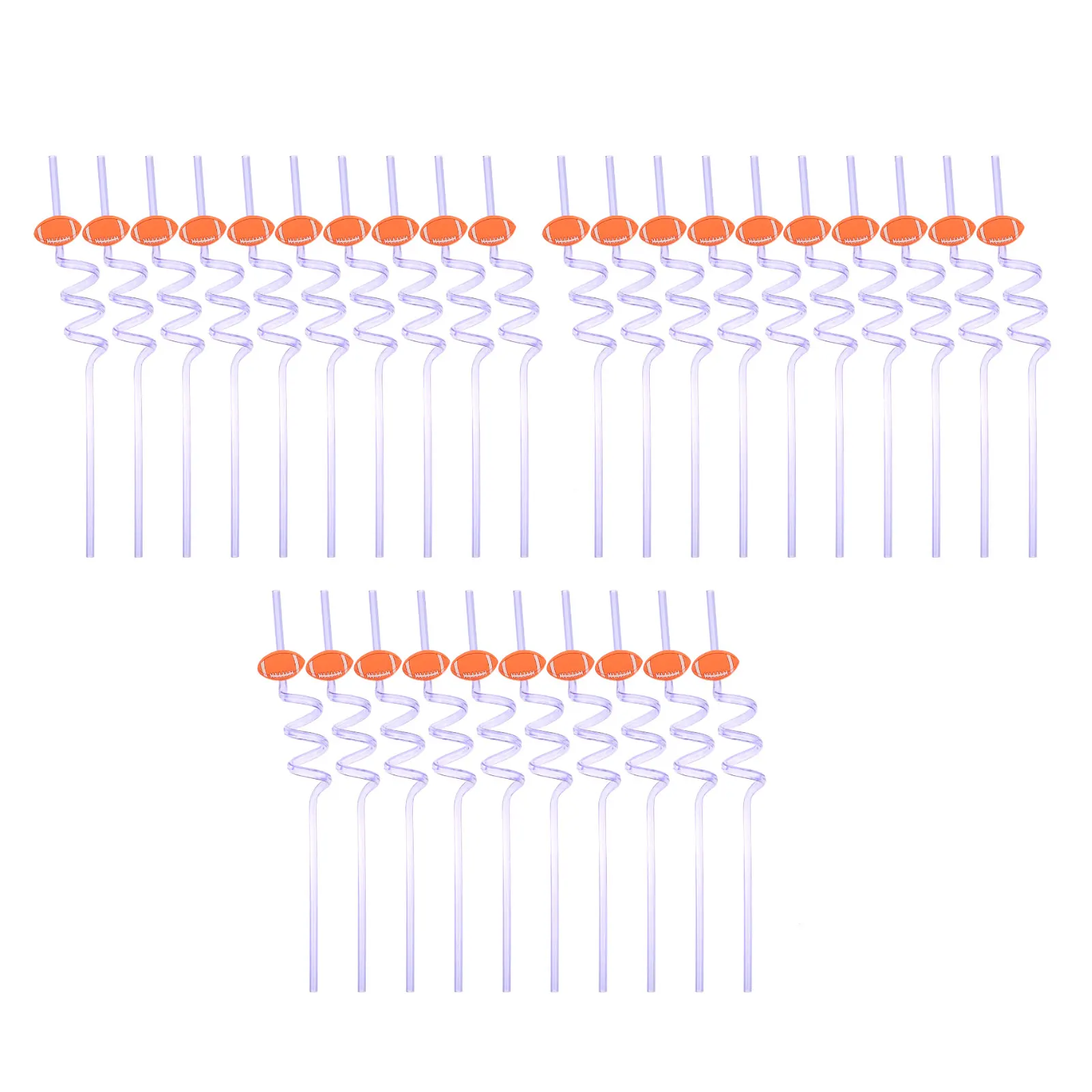 

30 Pcs Plastic Reusable Drinking Straws Sports Theme Party Supplies Curly Straws Bright Color Birthday Favors Kids Love Photo