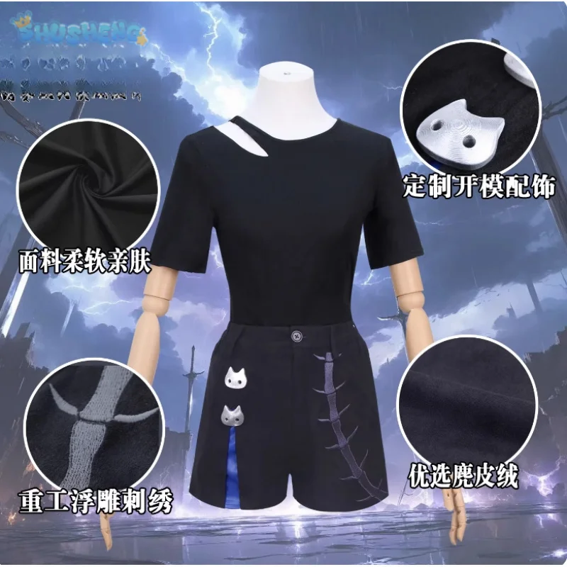 

New Honkai：Star Rail Raiden Bosenmori Mei Acheron Cosplay Little Dot Series Costume Halloween Adult Men Women Uniform Prop Dress