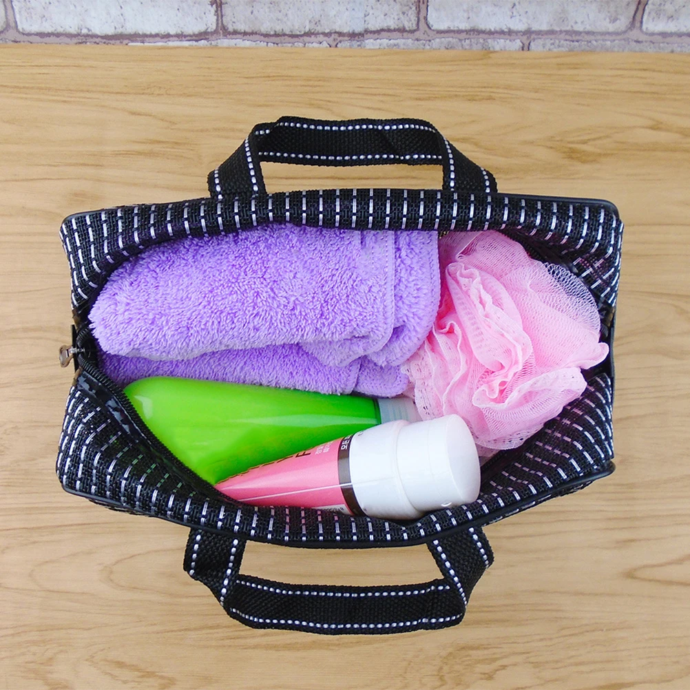 

1pc Foldable Waterproof Bath Shower Bag Portable Toiletry Organizer Large Capacity Travel Fitness Swimming Bag Bathroom