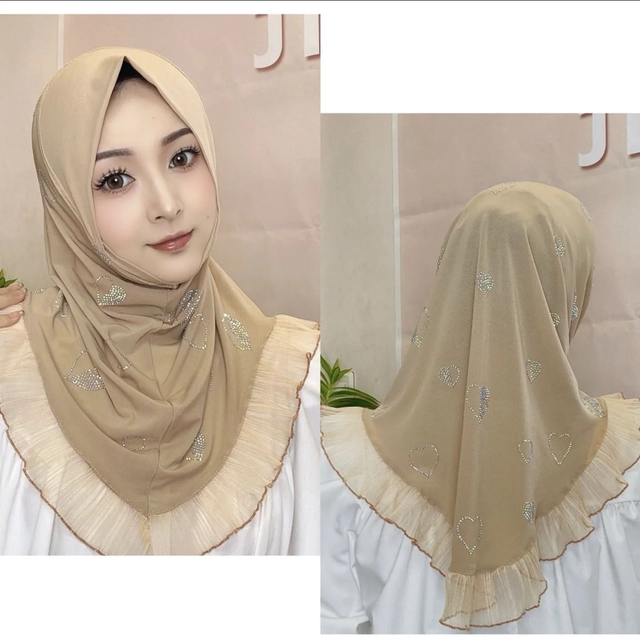 Fashion Design 2024 Hijab Accessories Islam Moslem Girls Head Covers