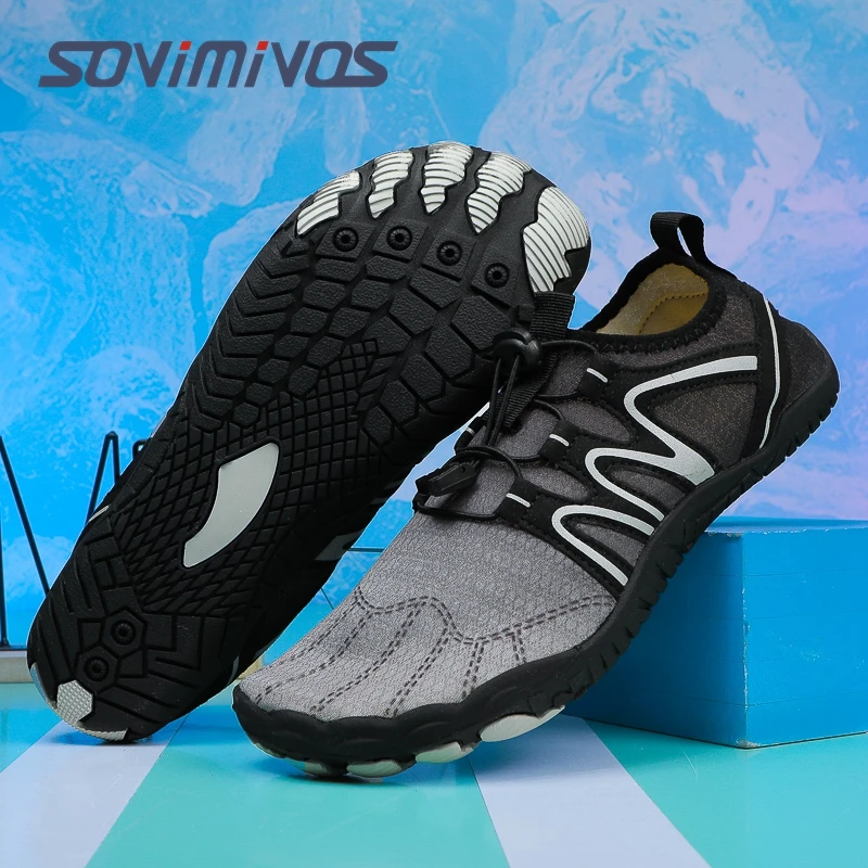 Upstream Wading Swimming Barefoot Five Fingers Aqua Shoes Women Men Water Shoes Beach Seaside Gym Fitness Unisex Sneakers New