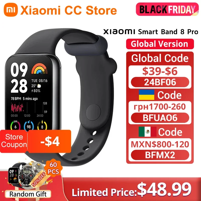 Global Version Xiaomi Mi Band 8 Pro Smart Wristband1.74