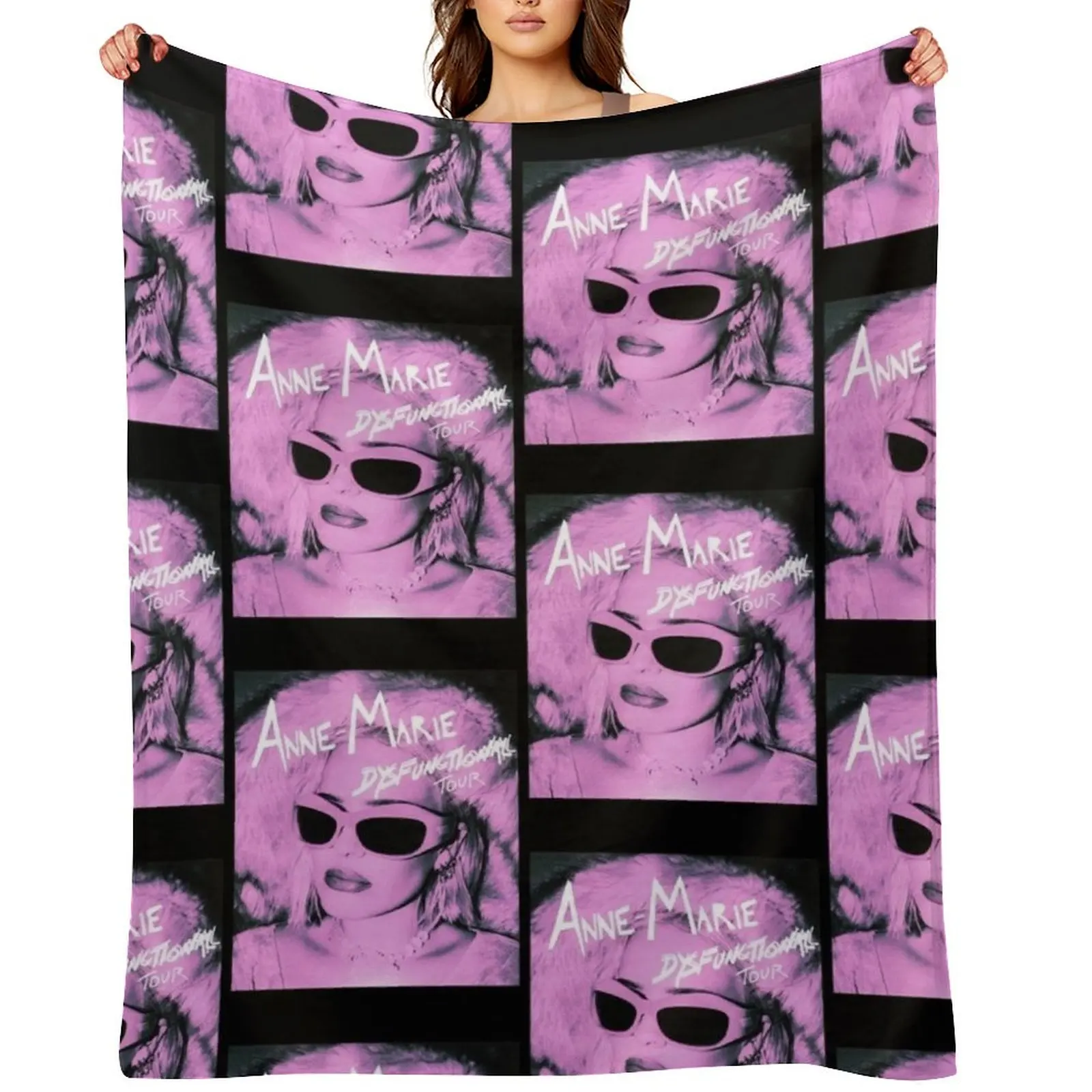 new Anne-Marie dysfunctional tour Throw Blanket Stuffeds christmas decoration Sofa Quilt for winter bed plaid Blankets