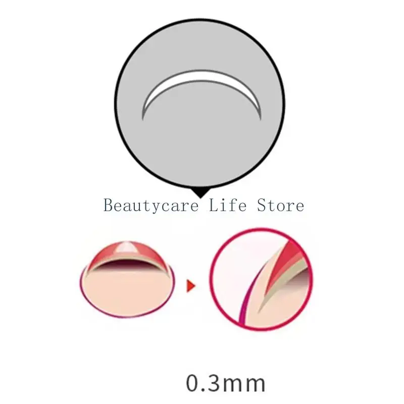 

652C 16 Pcs Long Lasting Semi Cured Nail Stickers, French Style Semi Cured Gel Nail Strips Long Nail Polish Strips for Women