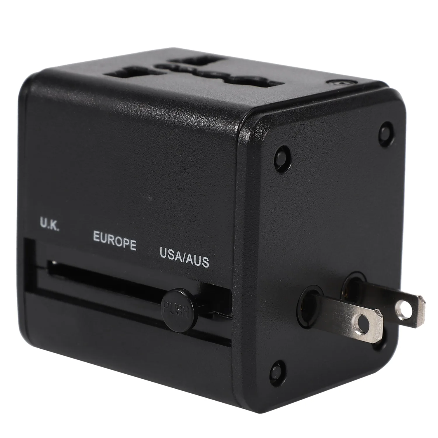 Универсальный дорожный адаптер HFES, многоцветный международный адаптер питания «все в одном» с USB-преобразователем зарядного устройства 2,1 А, ЕС, Великобритания