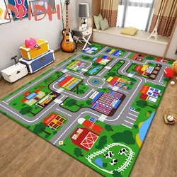 Carpet Activities for Baby Play Mat Game Carpet for Baby Farm Road Portable Map Baby Educational Rugs