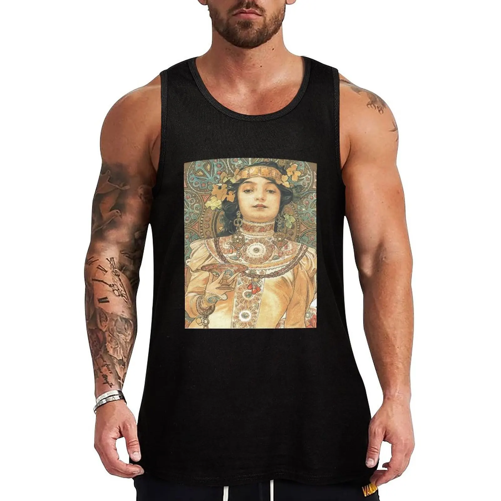 

alfons mucha - alphonse mucha Tank Top fitness clothing for men men clothes T-shirt man